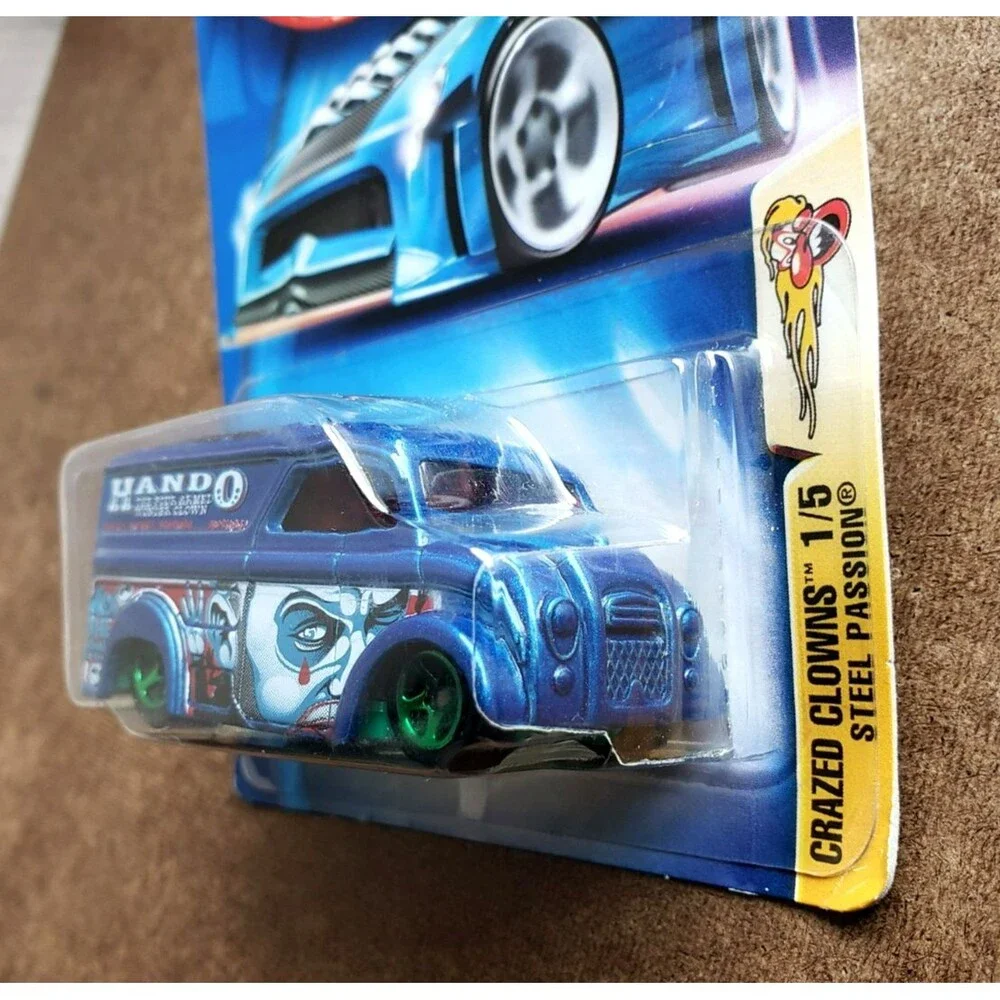2003 Hot Wheels STEEL PASSION Blue CRAZED CLOWNS Hando DAIRY DELIVERY #1/5 1:64